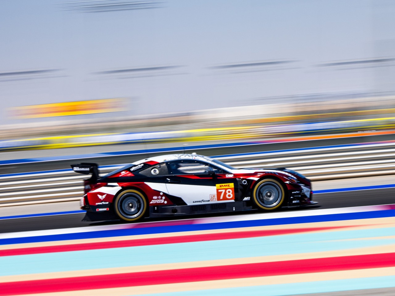 A Lexus RC F GT3 on a race track